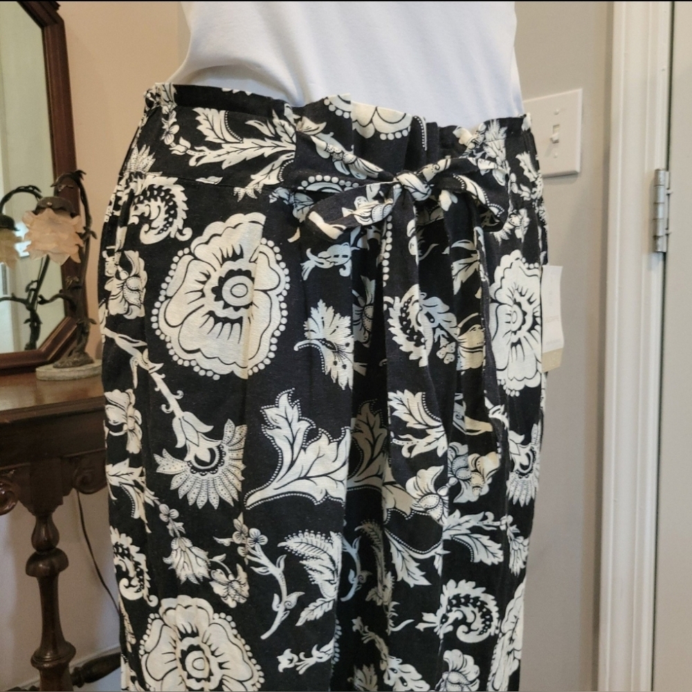 NWT 3X Calligraphie Linen Pants - Picture 3 of 7